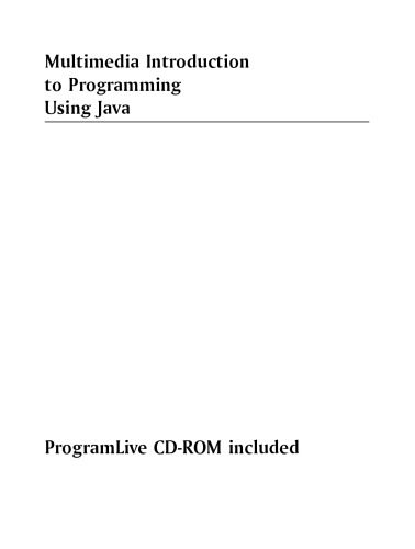 دانلود نسخه کامل کتاب Multimedia introduction to programming using Java