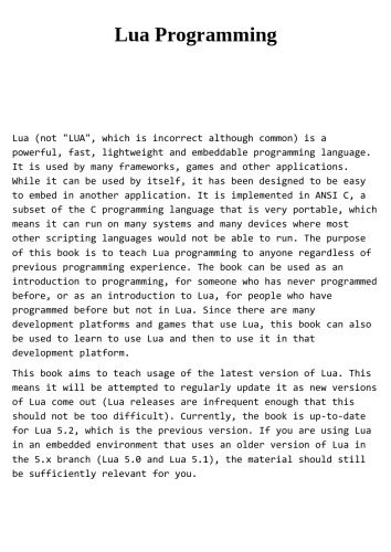 دانلود نسخه کامل کتاب Lua Programming