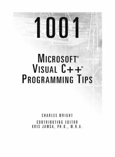 دانلود نسخه کامل کتاب 1002 Visual C++ Programming Tips