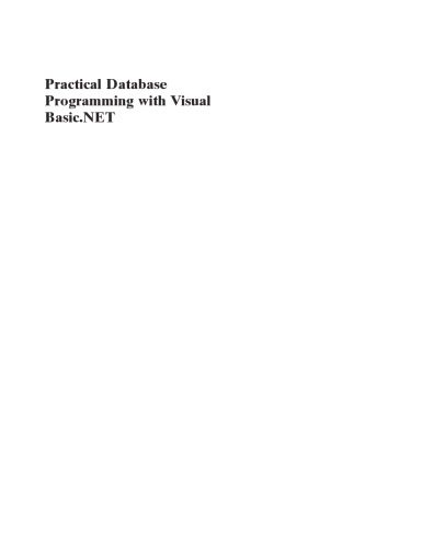 دانلود نسخه کامل کتاب Practical Database Programming with Visual Basic.NET, Second Edition