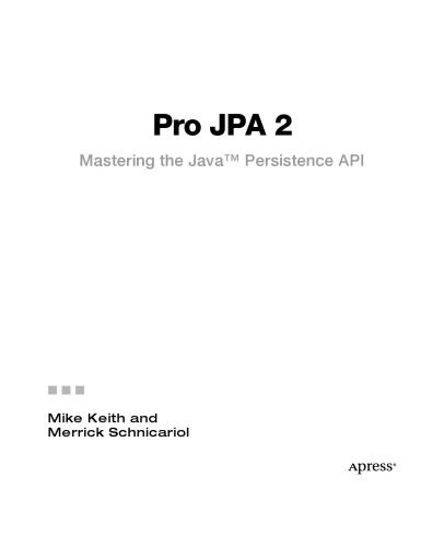 دانلود نسخه کامل کتاب Pro JPA 2: Mastering the Java™ Persistence API