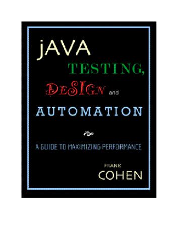 دانلود نسخه کامل کتاب Java Testing, Design, and Automation