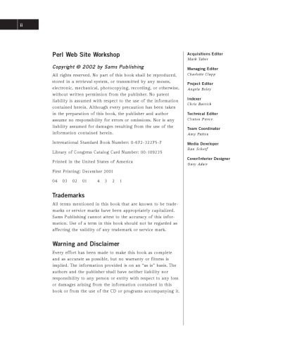 دانلود نسخه کامل کتاب Perl Web Site Workshop