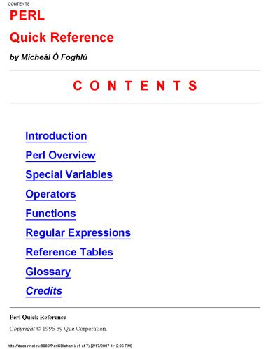 دانلود نسخه کامل کتاب Perl quick reference