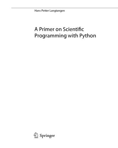 دانلود نسخه کامل کتاب A primer on scientific programming with Python