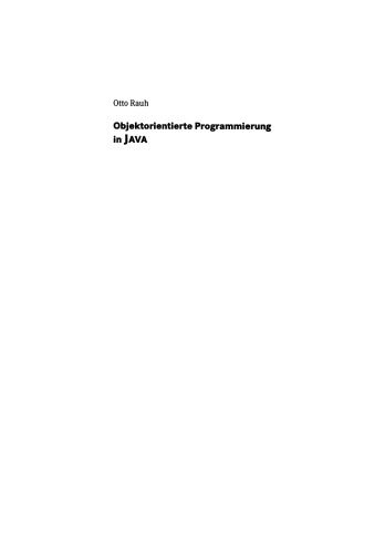 دانلود نسخه کامل کتاب Objektorientierte Programmierung in JAVA: Eine leicht verständliche Einführung