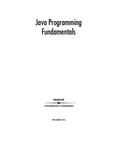 دانلود نسخه کامل کتاب Java Programming Fundamentals