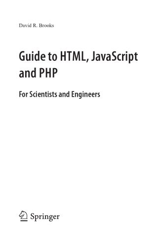دانلود نسخه کامل کتاب Guide to HTML, JavaScript and PHP: For Scientists and Engineers