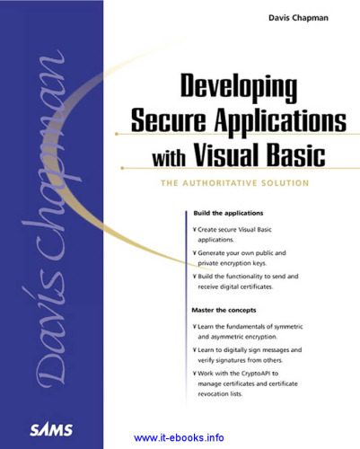دانلود نسخه کامل کتاب Developing Secure Applications with Visual Basic