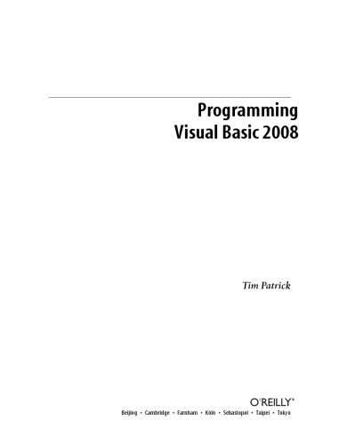 دانلود نسخه کامل کتاب Programming Visual Basic 2008