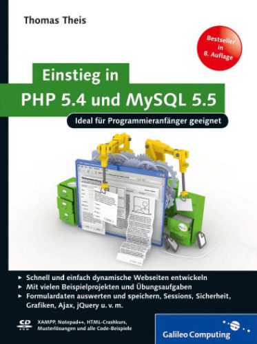 دانلود نسخه کامل کتاب Einstieg in PHP 5.4 und MySQL 5.5: Für Programmieranfänger geeignet