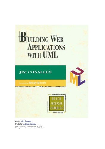 دانلود نسخه کامل کتاب Building Web Applications with UML