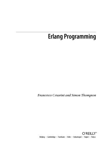 دانلود نسخه کامل کتاب Erlang Programming : a Concurrent Approach to Software Development