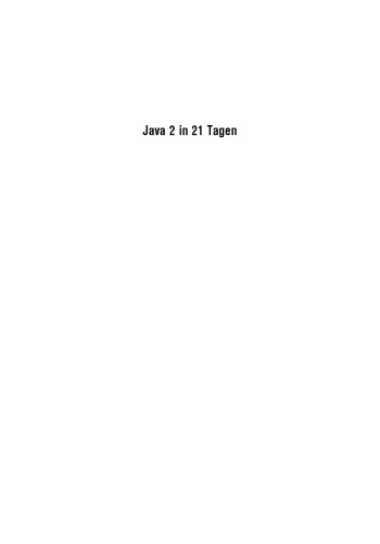 دانلود نسخه کامل کتاب Java 2 in 21 Tagen . Schritt für Schritt Java programmieren lernen GERMAN