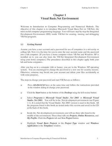 دانلود نسخه کامل کتاب Introduction To Computer Programming And Numerical Methods