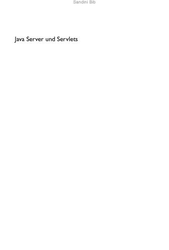 دانلود نسخه کامل کتاب Java server and servlets : building portable web applications