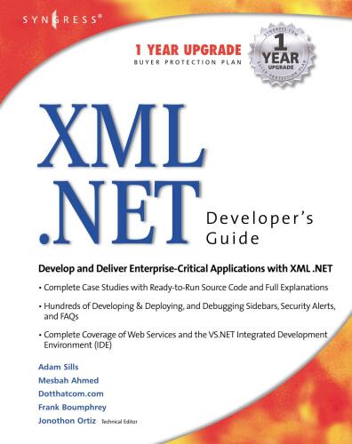 دانلود نسخه کامل کتاب XML .NET Developer’s Guide