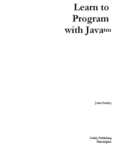 دانلود نسخه کامل کتاب Learn to program with Java