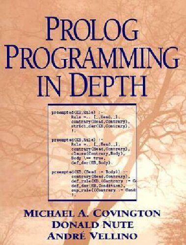 دانلود نسخه کامل کتاب Prolog Programming in Depth