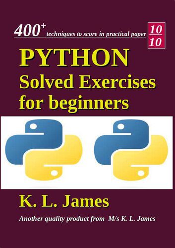 دانلود نسخه کامل کتاب Python Solved Exercises : for beginners