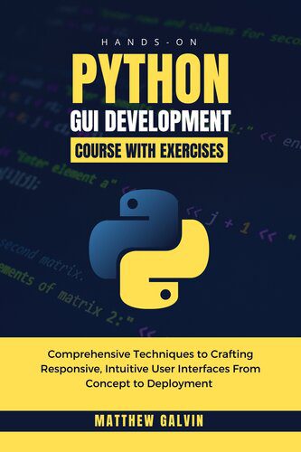 دانلود نسخه کامل کتاب Hands-on Python GUI Development Course With Exercises