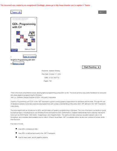 دانلود نسخه کامل کتاب Graphics Programming with GDI+