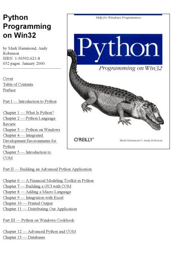 دانلود نسخه کامل کتاب Python Programming on Win32