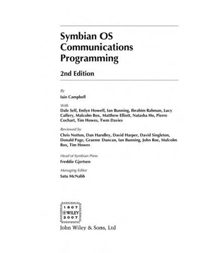دانلود نسخه کامل کتاب Symbian OS Communications Programming, 2nd Edition (Symbian Press)