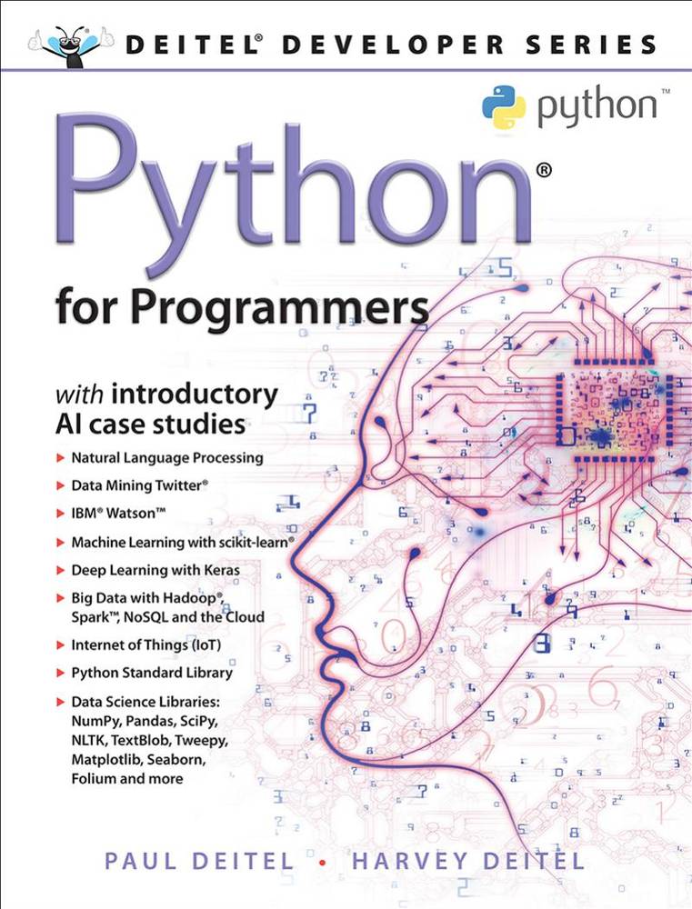 دانلود نسخه کامل کتاب Python for Programmers: with Big Data and Artificial Intelligence Case Studies