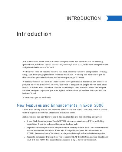 دانلود نسخه کامل کتاب Special Edition Using Microsoft Excel 2000