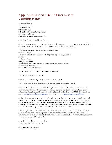 دانلود نسخه کامل کتاب Applied Microsoft .NET Framework Programming