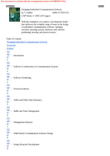 دانلود نسخه کامل کتاب Designing Embedded Communications Software