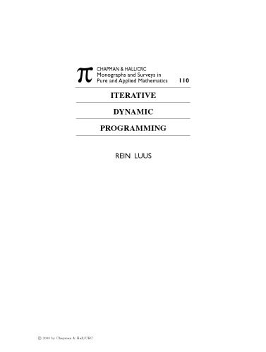 دانلود نسخه کامل کتاب Iterative Dynamic Programming