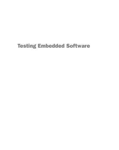 دانلود نسخه کامل کتاب Testing Embedded Software