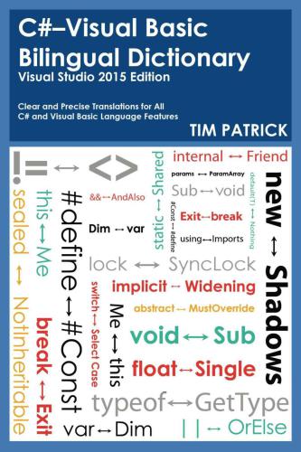 دانلود نسخه کامل کتاب C#-Visual Basic Bilingual Dictionary: Visual Studio 2015 Edition