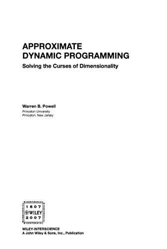 دانلود نسخه کامل کتاب Approximate dynamic programming: Solving the curses of dimensionality