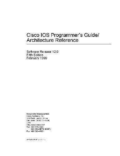 دانلود نسخه کامل کتاب Cisco IOS Programmer’s Guide/ Architecture Reference