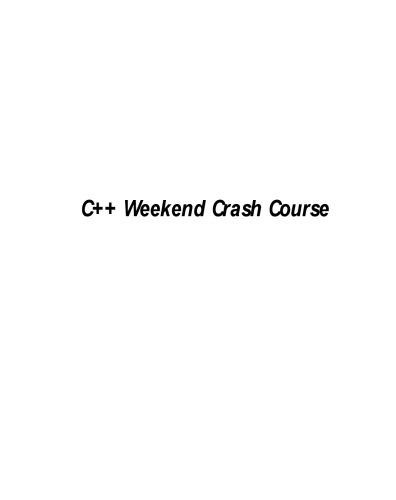 دانلود نسخه کامل کتاب C++ Weekend Crash Course