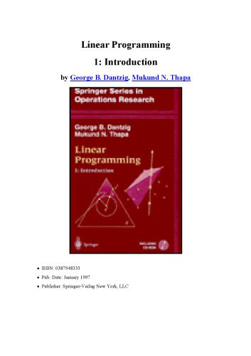 دانلود نسخه کامل کتاب Linear Programming
