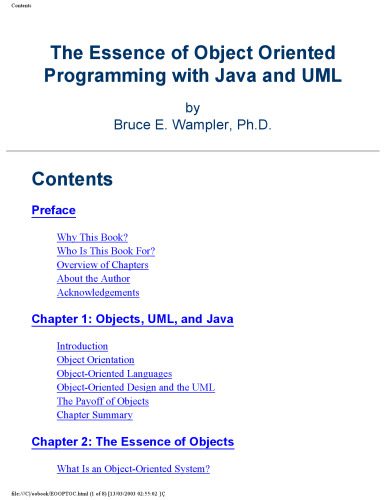دانلود نسخه کامل کتاب The Essence of Object-Oriented Programming with Java(TM) and UML