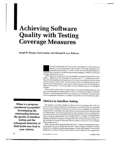 دانلود نسخه کامل کتاب Achieving Software Quality With Testing Coverage Measures
