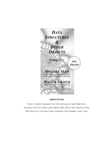 دانلود نسخه کامل کتاب Data Structures and Other Objects Using C++ (4th Edition)