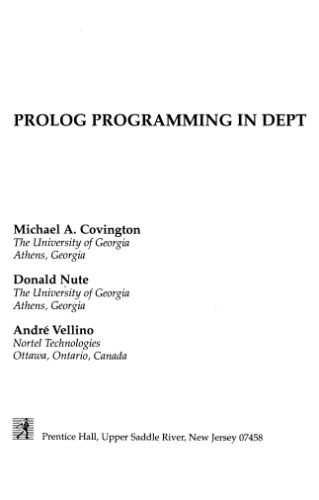 دانلود نسخه کامل کتاب Prolog programming in depth