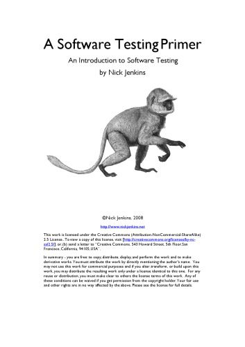 دانلود نسخه کامل کتاب A Software Testing Primer