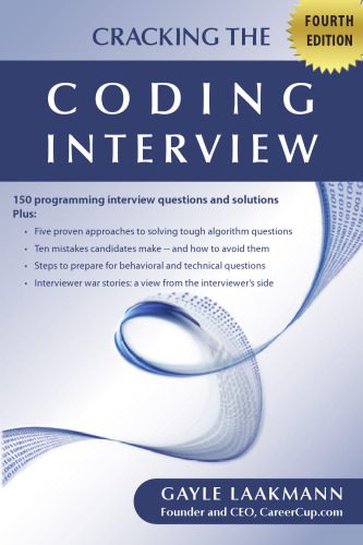 دانلود نسخه کامل کتاب Cracking the Coding Interview, Fourth Edition: 150 Programming Interview Questions and Solutions