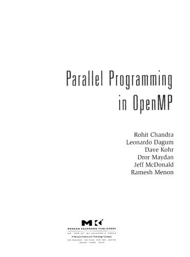 دانلود نسخه کامل کتاب Parallel Programming in OpenMP