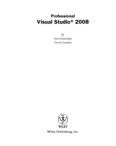 دانلود نسخه کامل کتاب Professional Visual Studio 2008