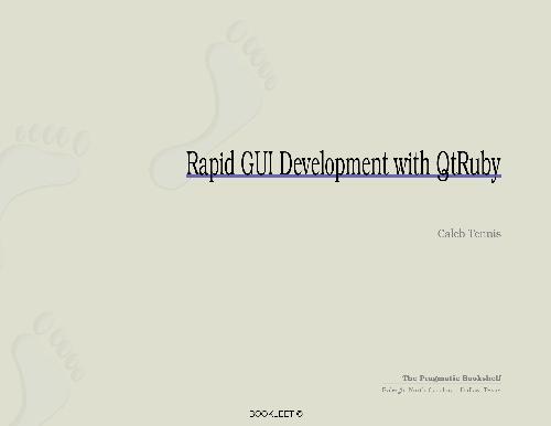 دانلود نسخه کامل کتاب Rapid GUI Development with QtRuby