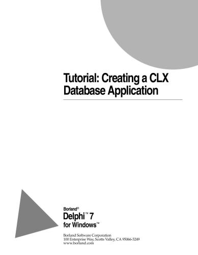 دانلود نسخه کامل کتاب Borland. Delphi 7: Creating a CLX Database Application