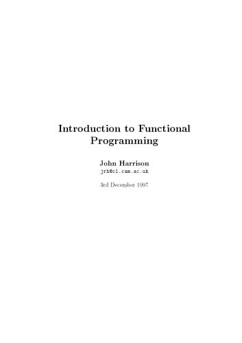 دانلود نسخه کامل کتاب Introduction to functional programming